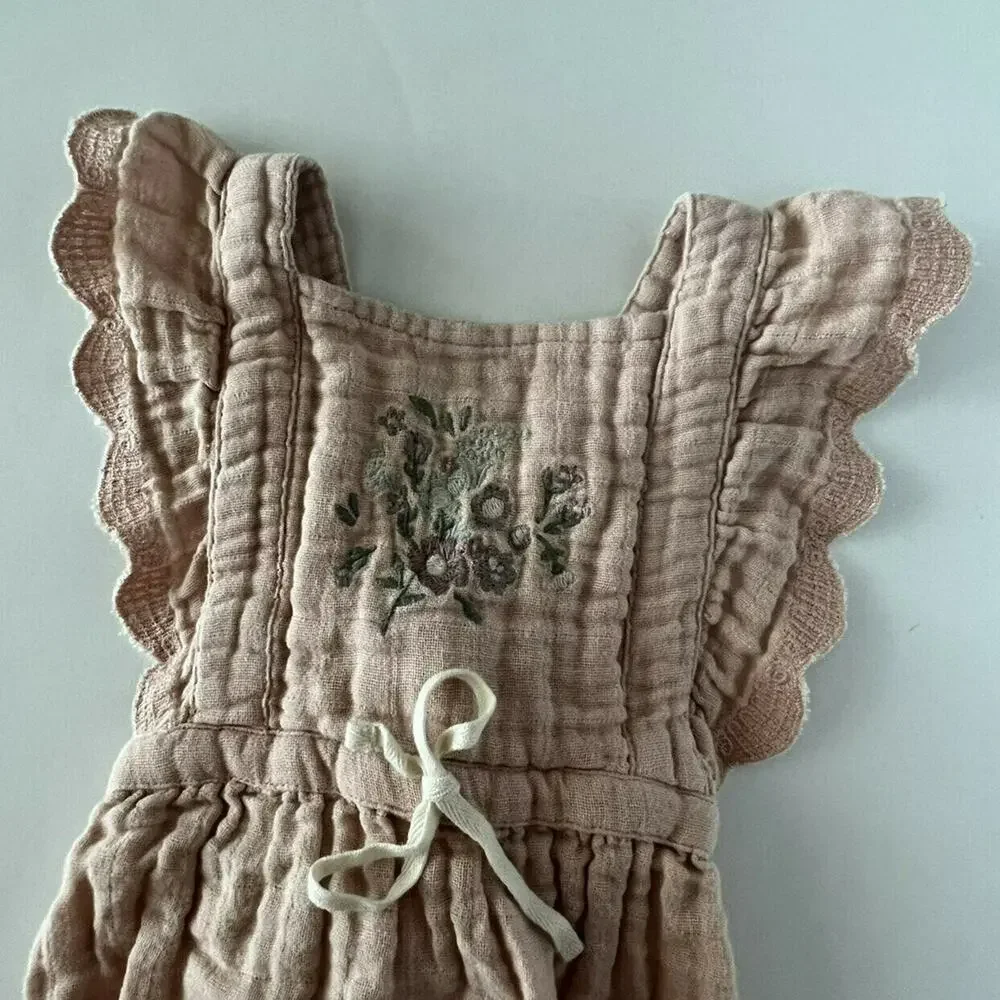 Jamie Kay Embroidered Muslin Playsuit Romper